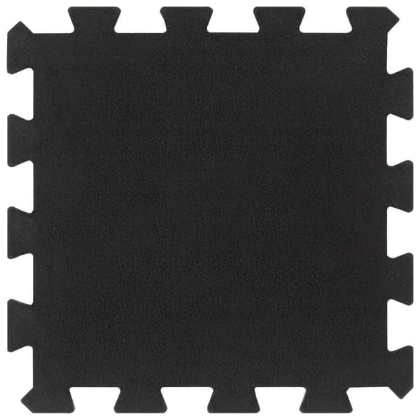 vidaXL gummimåtter, 9 stk., sorte, 16 mm, 30x30 cm