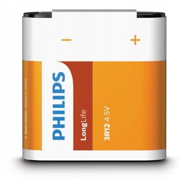 4,5 V Philipsin LongLife-tyhjä paristo