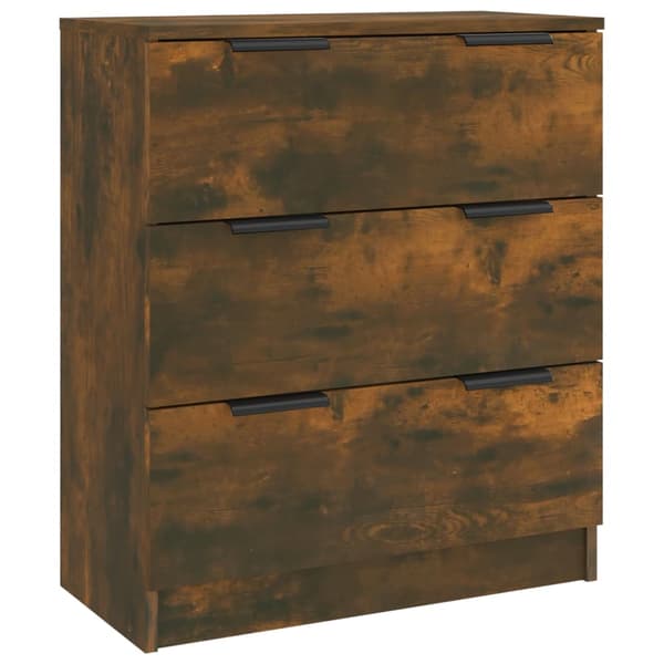 vidaXL kommode, røget eg, 60x30x70 cm, træbaseret materiale