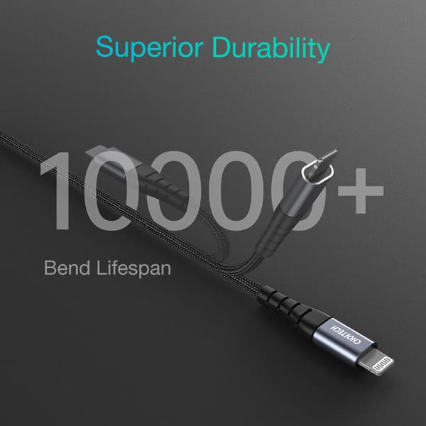 Kabel för iPhone USB-C - Lightning 480Mb/s 3A 1,2m - svart