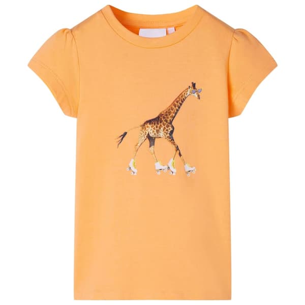 Børne-T-shirt, lys orange, 128