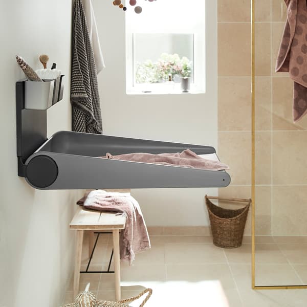 LEANDER WALLY™ - Väggmonterat skötbord, DUSTY GREY