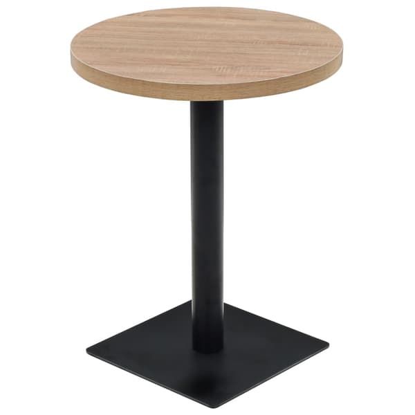 vidaXL MDF bistrobord med stålbas 60x75 cm ekfinish