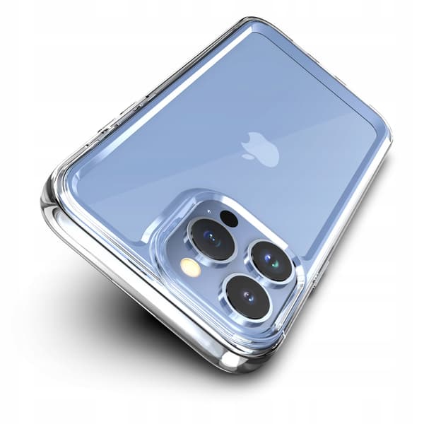 FODRAL TILL IPHONE 13 PRO MAX TRANSPARENT SLIM BAKSIDAN + GLAS