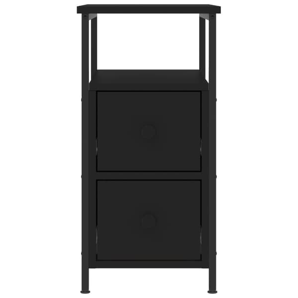 vidaXL sengebord, sort, 30x60x60 cm, træbaseret materiale