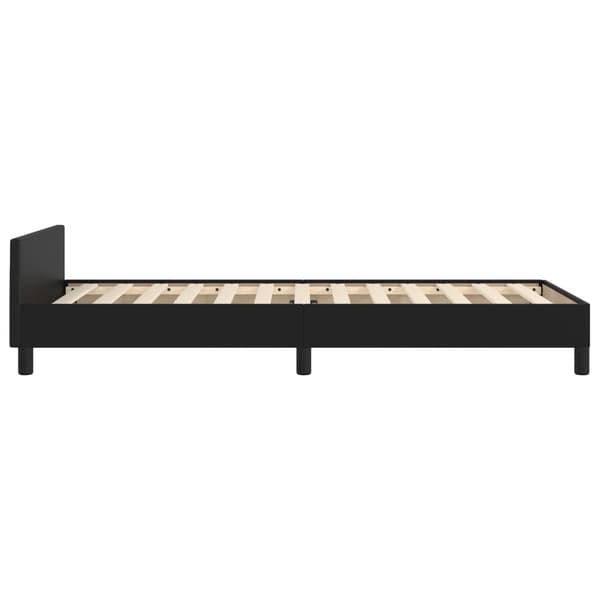 vidaXL sengestel med hovedgærde sort 90x190 cm kunstlæder