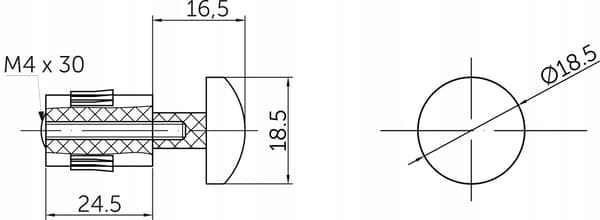 SORT SKINNEHÆTTE, til 16 mm skinnerør, skinneende