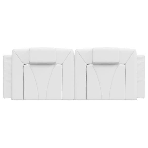 vidaXL hovedgærdehynde, hvid, 120 cm, kunstlæder