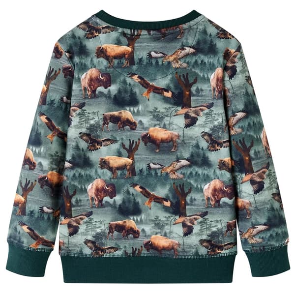Børnesweatshirt, mørkegrøn, 92