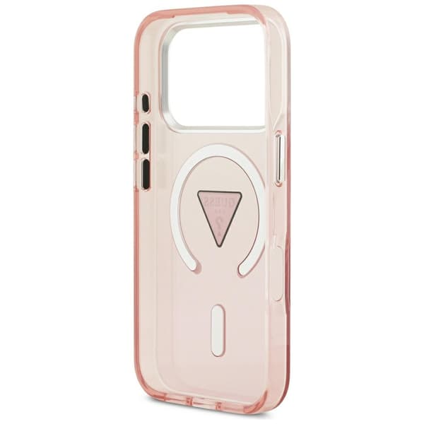 Guess IML Gradient Triangle Logo MagSafe-etui til iPhone 17 Pro i lyserødt