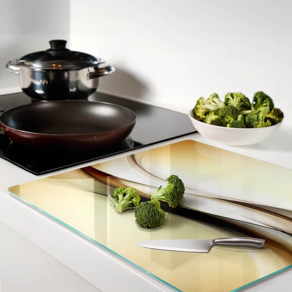Dekorativ glasplade til servering af snacks abstrakt 60x52 cm