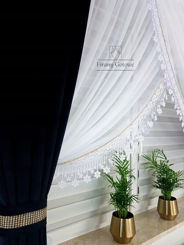 Elegant sæt fløjlsgardiner og draperinger - sort