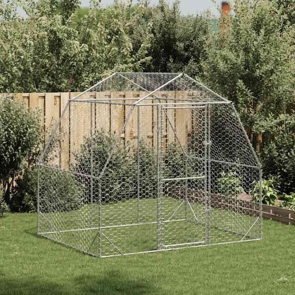 vidaXL Hönshus 2,5x2x2,25 m stål