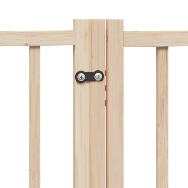 vidaXL foldbar hundegitter med dør 4 paneler 320 cm træ