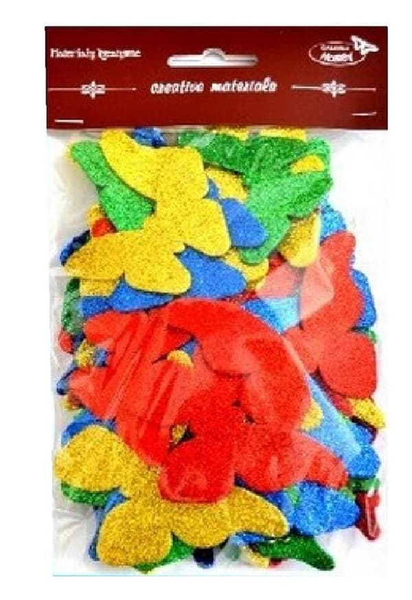 Glitter-perhosia 52 kpl