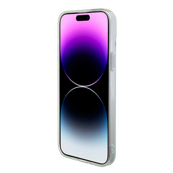 Guess IML Iridescent MagSafe-etui til iPhone 15 Pro Max, turkis