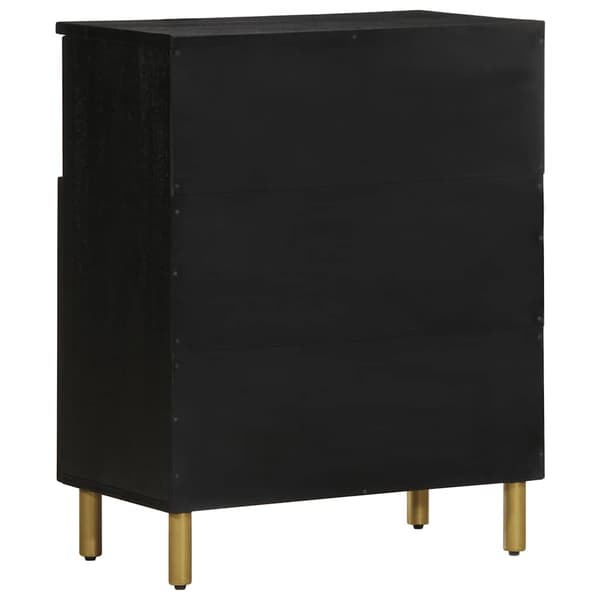vidaXL skab, sort, 60x33x75 cm, træbaseret materiale
