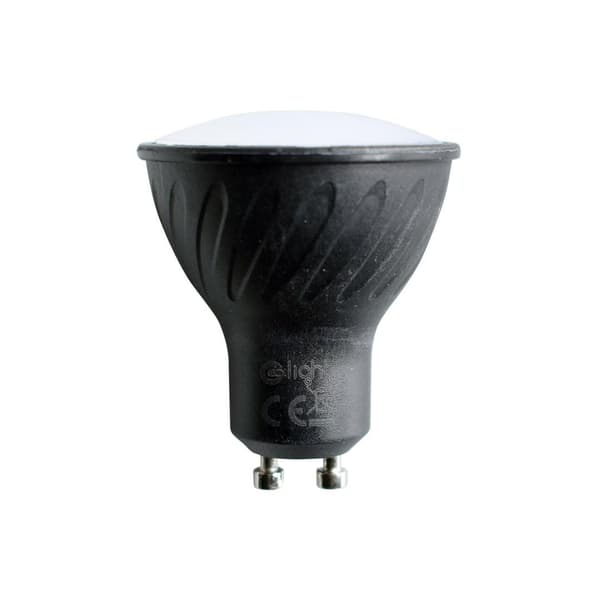 Musta 6 W GU10 LED-lamppu neutraali