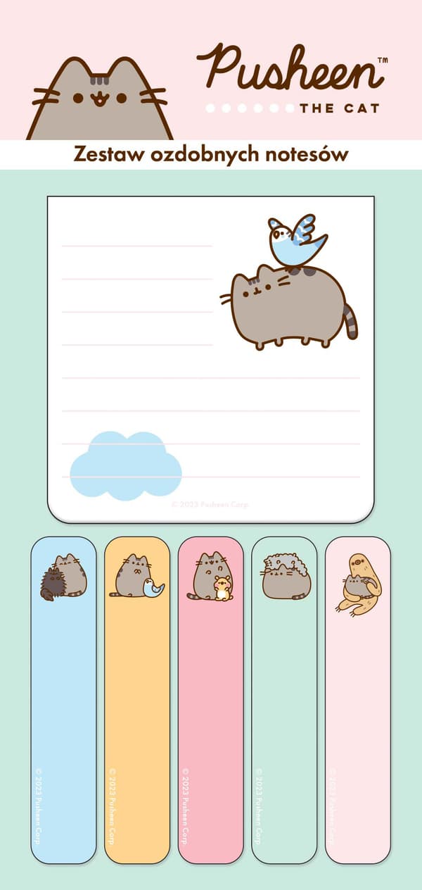 Indexflikar för Pusheen-anteckningsböcker.
