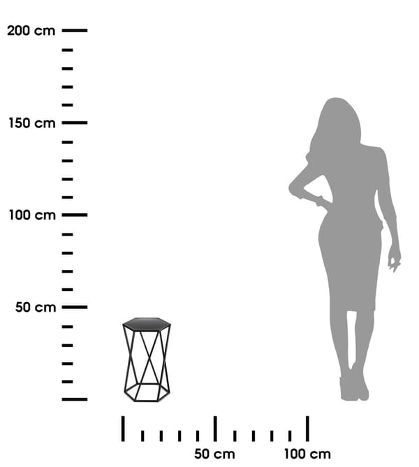 Blomstativ för växter svart 40 cm