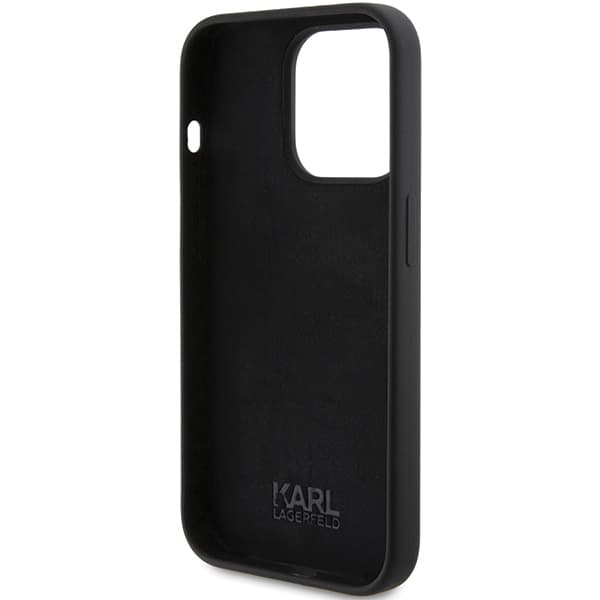 Karl Lagerfeld Silikonskal Karl Script till iPhone 15 Pro Svart