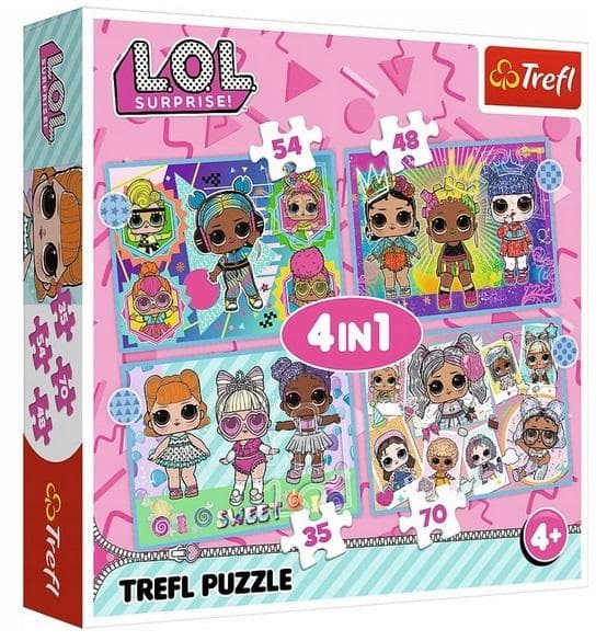 4-in-1-palapeli Tapaa TREFL-nuket