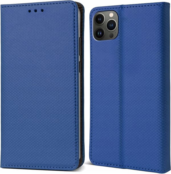 Etui til Apple iPhone 11 Pro max SMART MAGNET BOOK LUKKET MARINEBLÅ + Glas