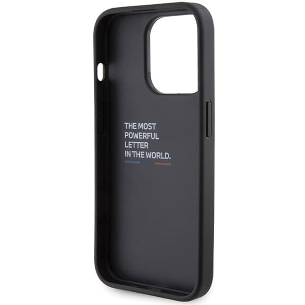 BMW Grip Hot Stamp-cover til iPhone 15 Pro Max, sort