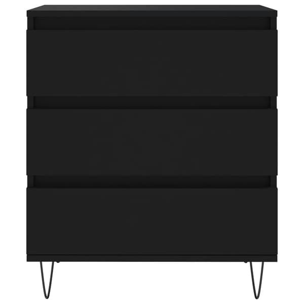 vidaXL kommode, sort, 60x35x70 cm, træbaseret materiale
