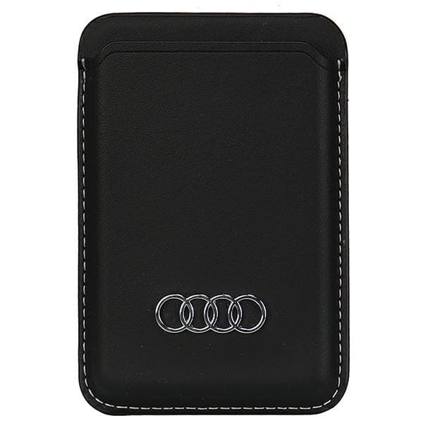 Audi MagSafe Magnetisk Pung i Kunstlæder, Sort