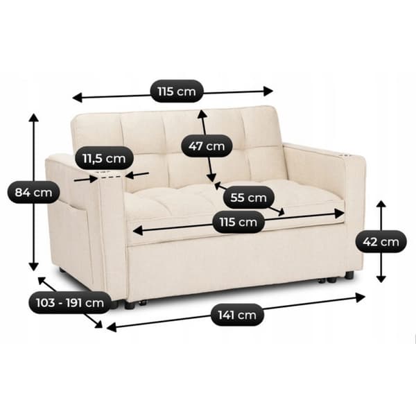 ASTER Amerikansk Lænestol, Beige, Moderne