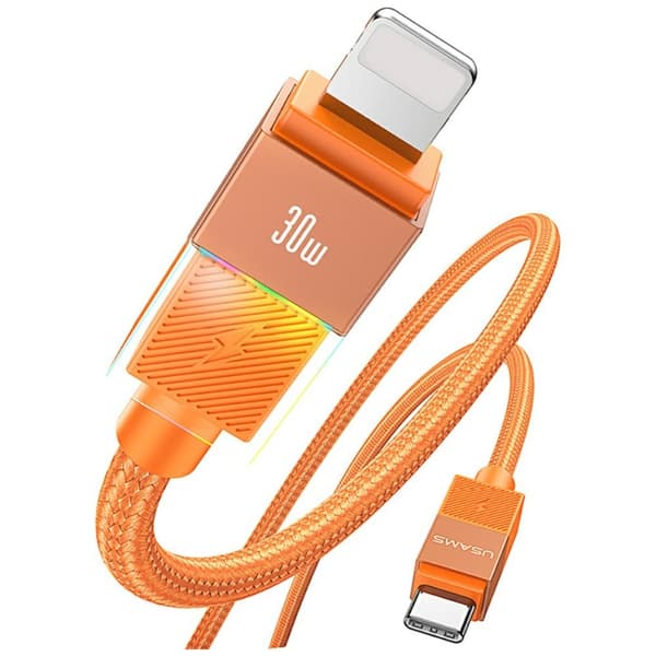 USAMS SJ776 PD 30W USB-C/Lightning-kaapeli 1.2m, tummuminen