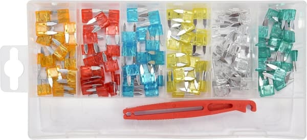 Sæt 121 mini flade sikringer YT-83143 YATO