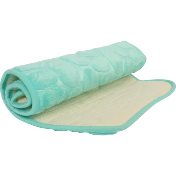 Halkfri badeværelsesmåtte i mikrofiber mintgrøn