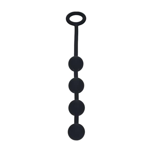 Runde Silikone Analkugler - S - 20mm - Sort