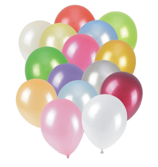Metalliska ballonger 25 cm 12 st
