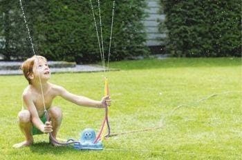 Oppustelig blæksprutteformet swimmingpool til børn