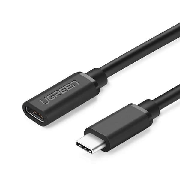 USB-C 3.1 forlængerkabel 0,5m sort