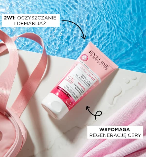 Eveline Clean Shot ansigtsrensemulsion med ceramider 5%