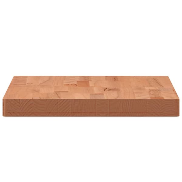 vidaXL bordplade 80x40x4 cm rektangulær massiv bøgetræ
