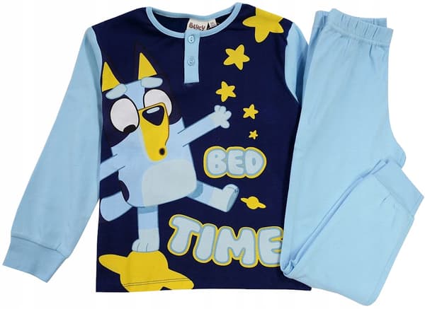 BLÅ PYJAMAS I ASK, PREMIUM 110 % ekologisk bomull, FN14D