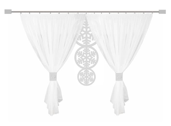 JOULU verho joulu OPENWORK lumihiutaleet