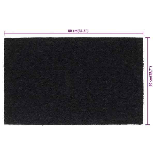 vidaXL dørmåtte, sort, 50x80 cm, kokosfiber, tuftet