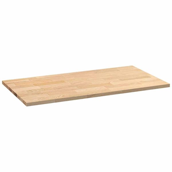vidaXL køkkenbordplade, 120x63,5x2,7 cm, rektangulær, massivt egetræ