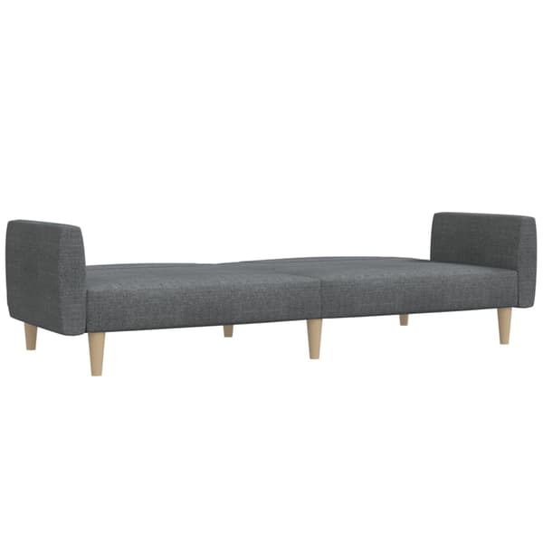 vidaXL 2-sits bäddsoffa, ljusgrå, klädd i tyg