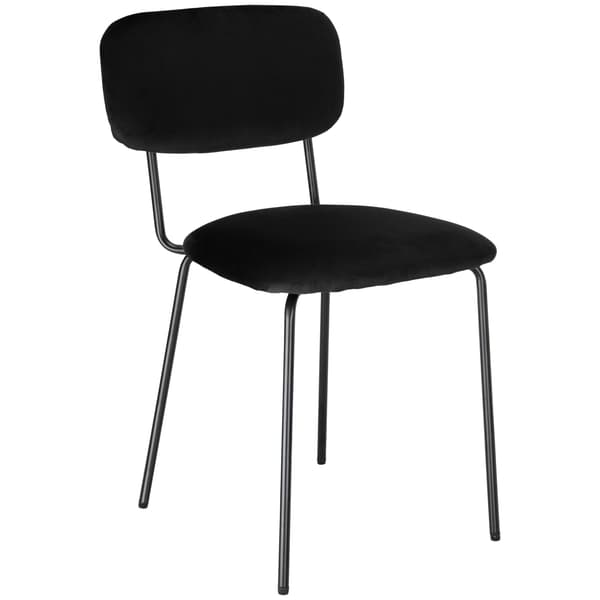 LOUIS svart sammetsfåtölj