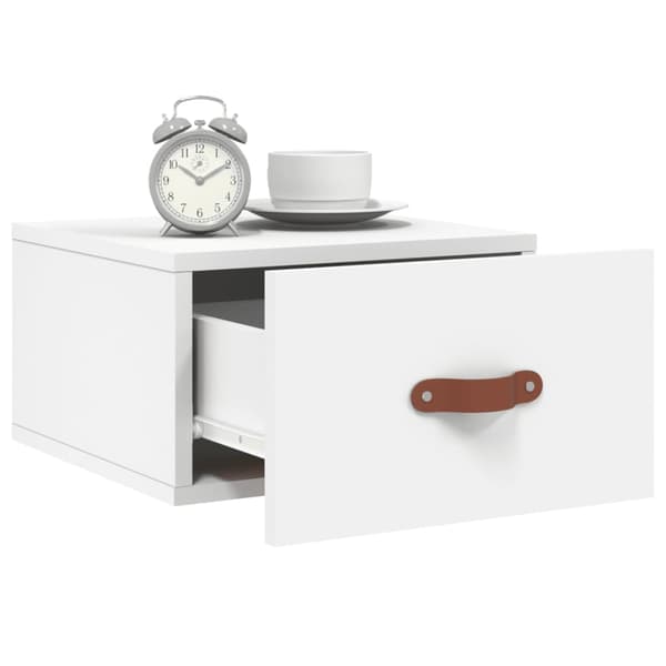 vidaXL Hängande nattduksbord vit 35x35x20 cm