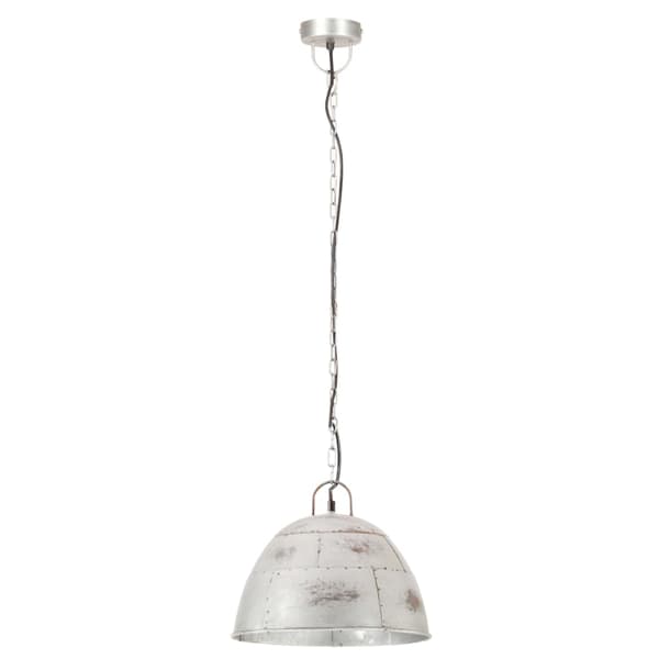 vidaXL industriel pendellampe, 25 W, sølv, rund, 31 cm, E27
