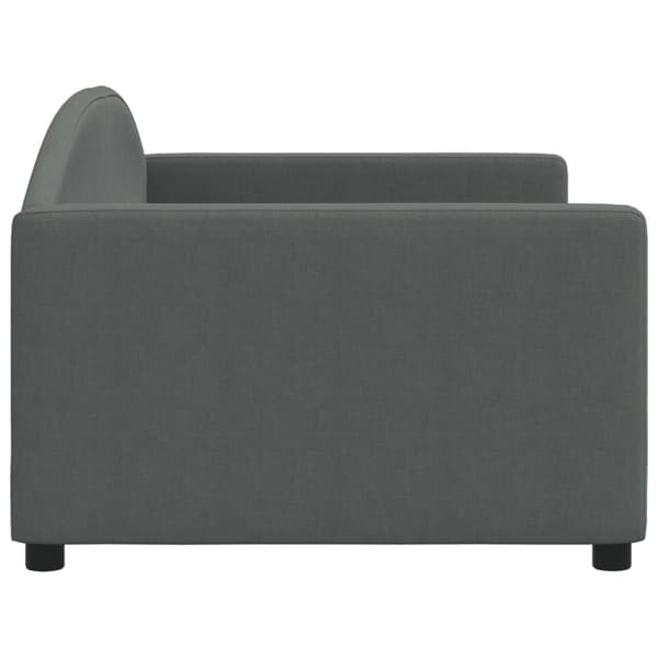 vidaXL Bäddsoffa mörkgrå 90x190 cm tygklädd