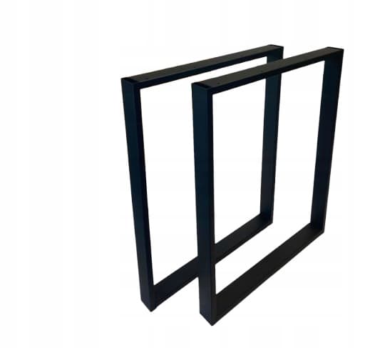 2x Sorte Loftmøbelben Bordben Bænk Skab Bordben H80cm